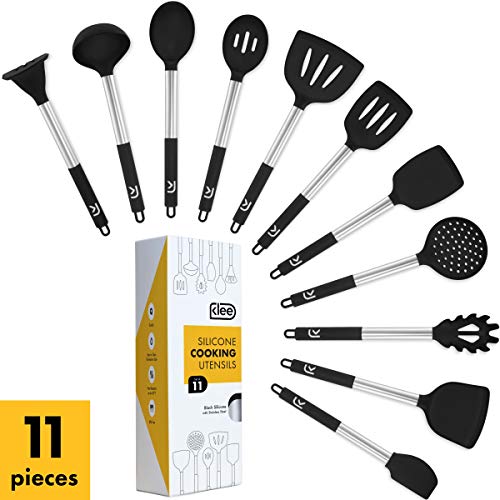 Klee Stainless Steel Complete Kitchen Utensil Set - 29 Pieces Heat  Resistant, Plastic Free, Non-Toxic, Food Safe Kitchen Essentials for Home,  School, Business a…
